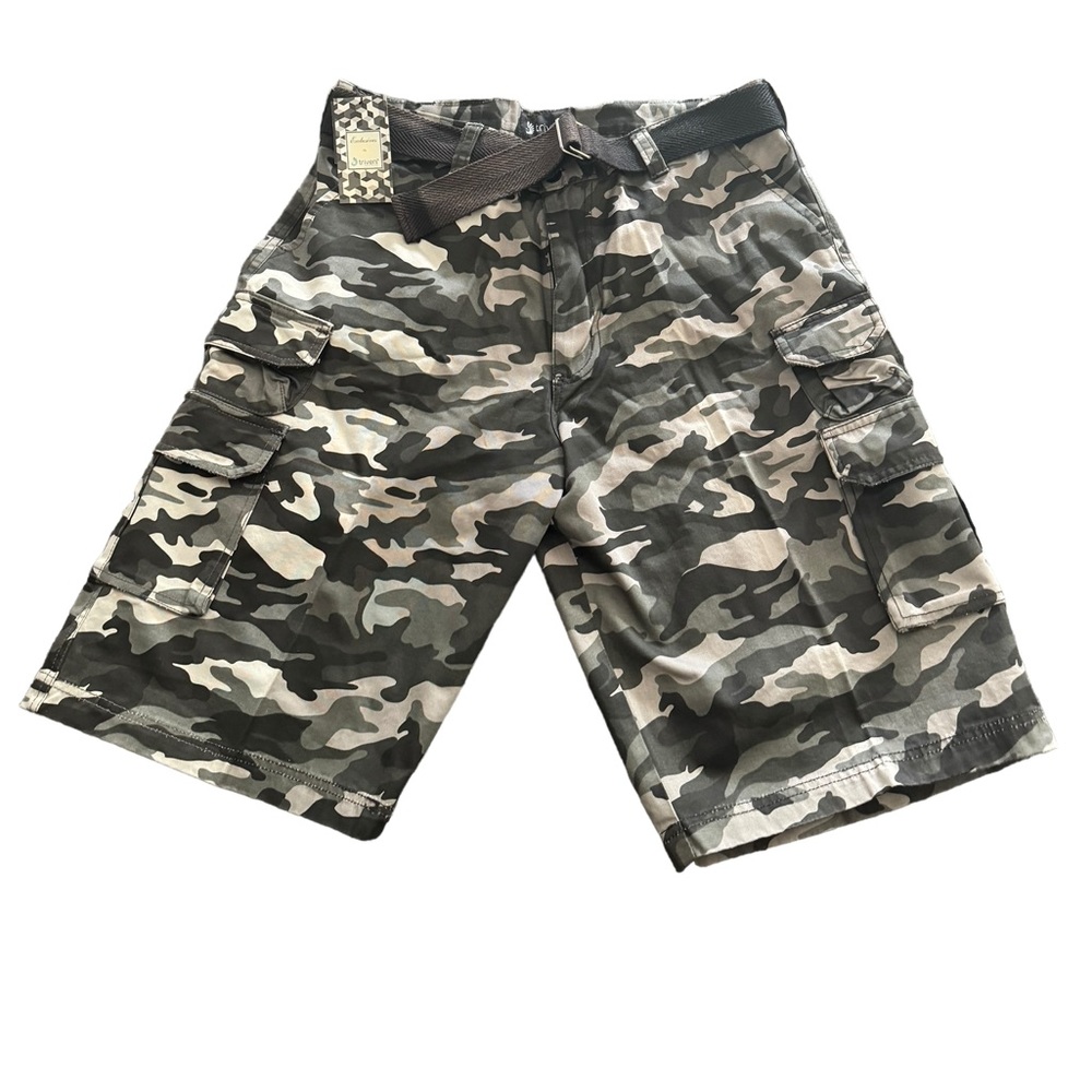 Charcoal gray cargo army shorts new with tags NWT size 38